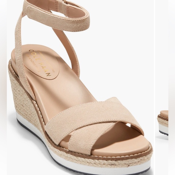 Cole Haan espadrille wedge sandals 10 1/2 never worn - Picture 1 of 4